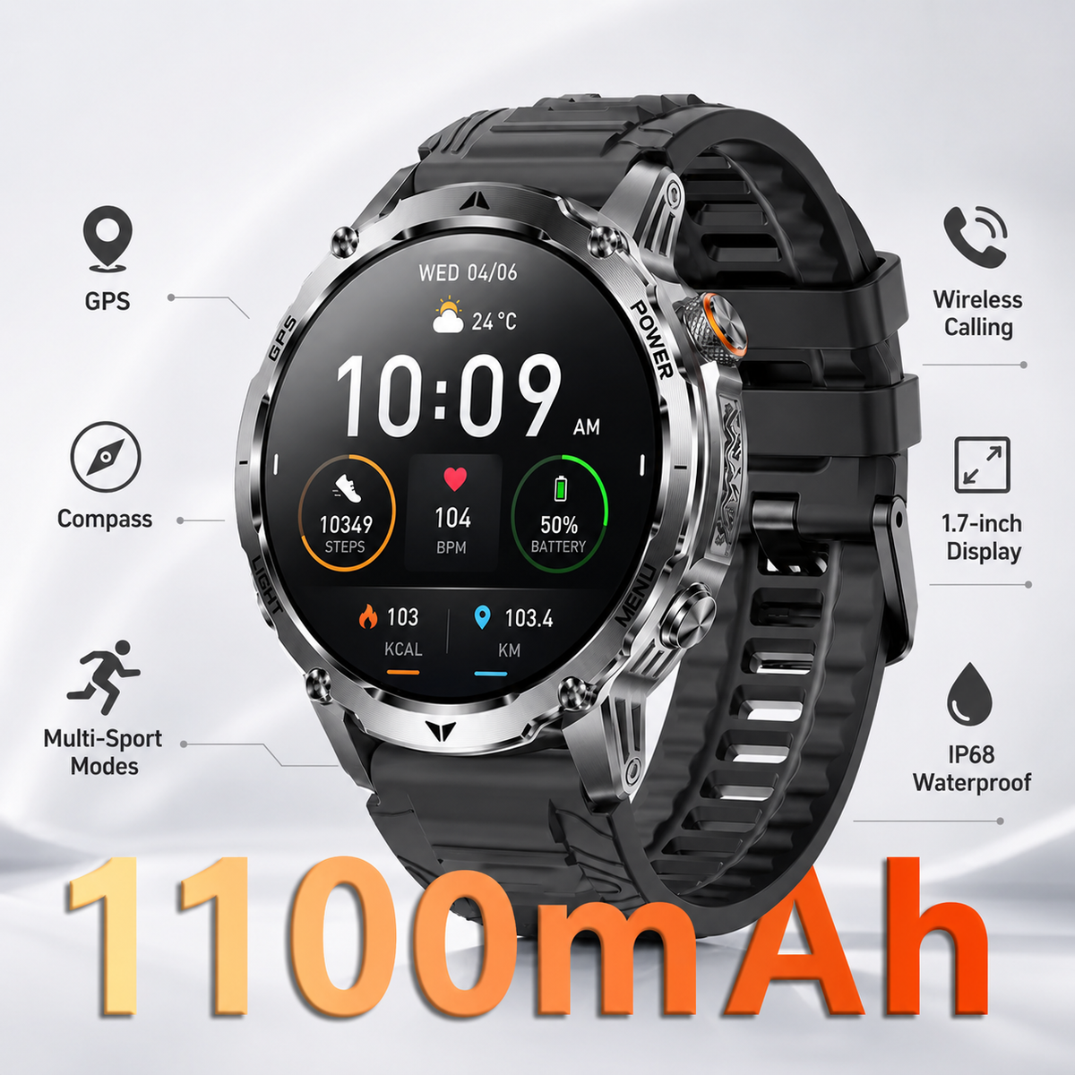 VECTIX Sentinel — Rugged Smartwatch