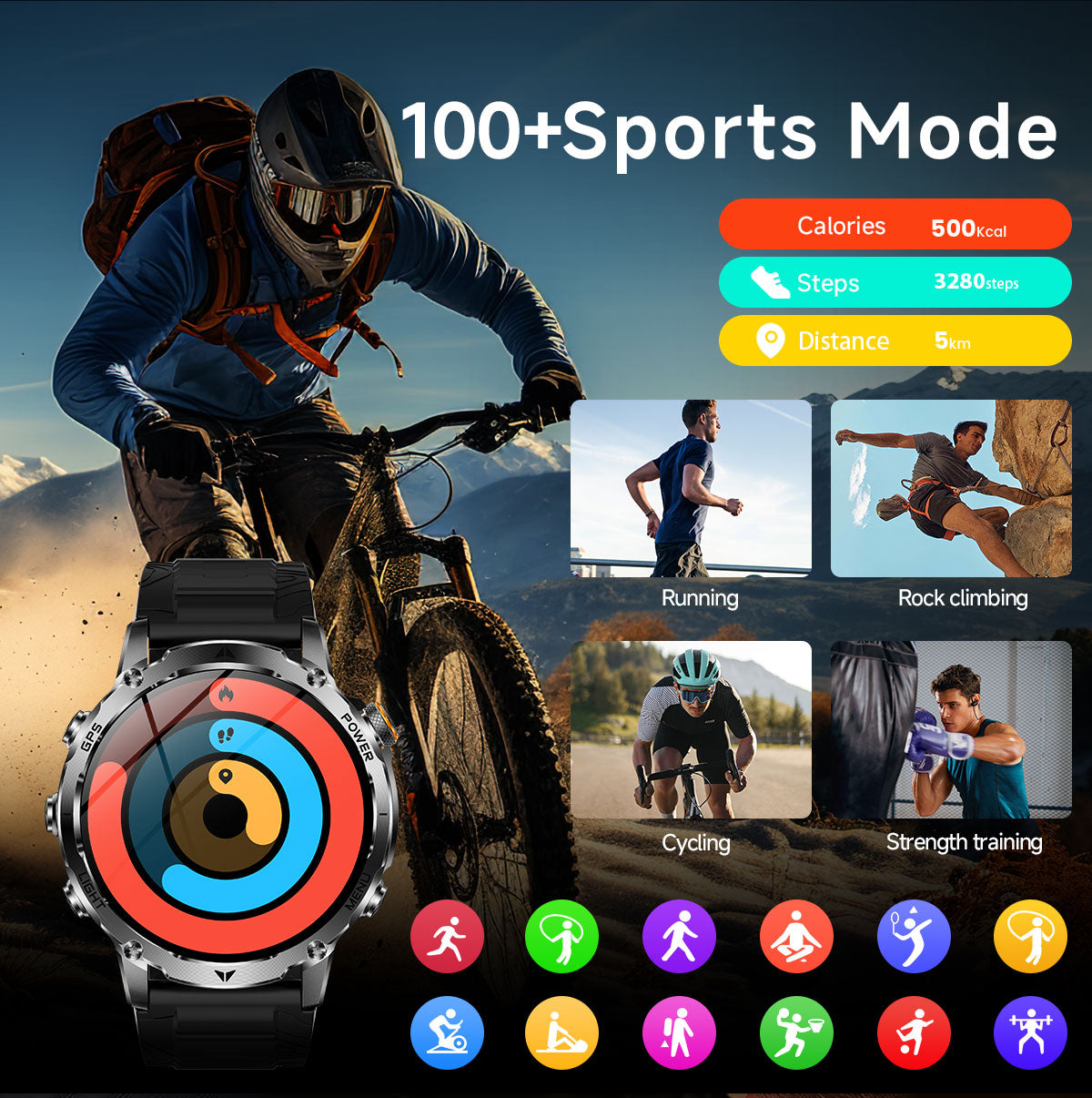 VECTIX Sentinel — Rugged Smartwatch
